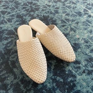 NEW Target Cream Woven Mules